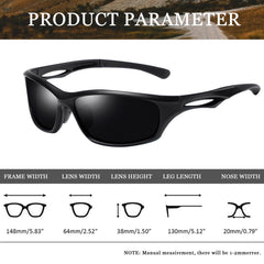 Joopin Polarized Sports Sunglasses for Men Women Driving Cycling Running Fishing Glasses UV400 Protection Wrap Around Shades Lenses
