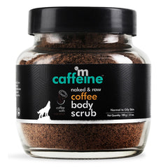 MCaffeine Exfoliating Coffee Body Scrub for Tan Removal & Soft-Smooth Skin | For Women & Men | De-Tan Bathing Scrub with Coconut Oil, Removes Dirt & Dead Skin from Neck, Knees, Elbows & Arms - 100gm