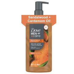 DOVE MEN + CARE Body Wash Sandalwood & Cardamom Oil Plant-Based Moisturizing Body Wash for Men - 26oz