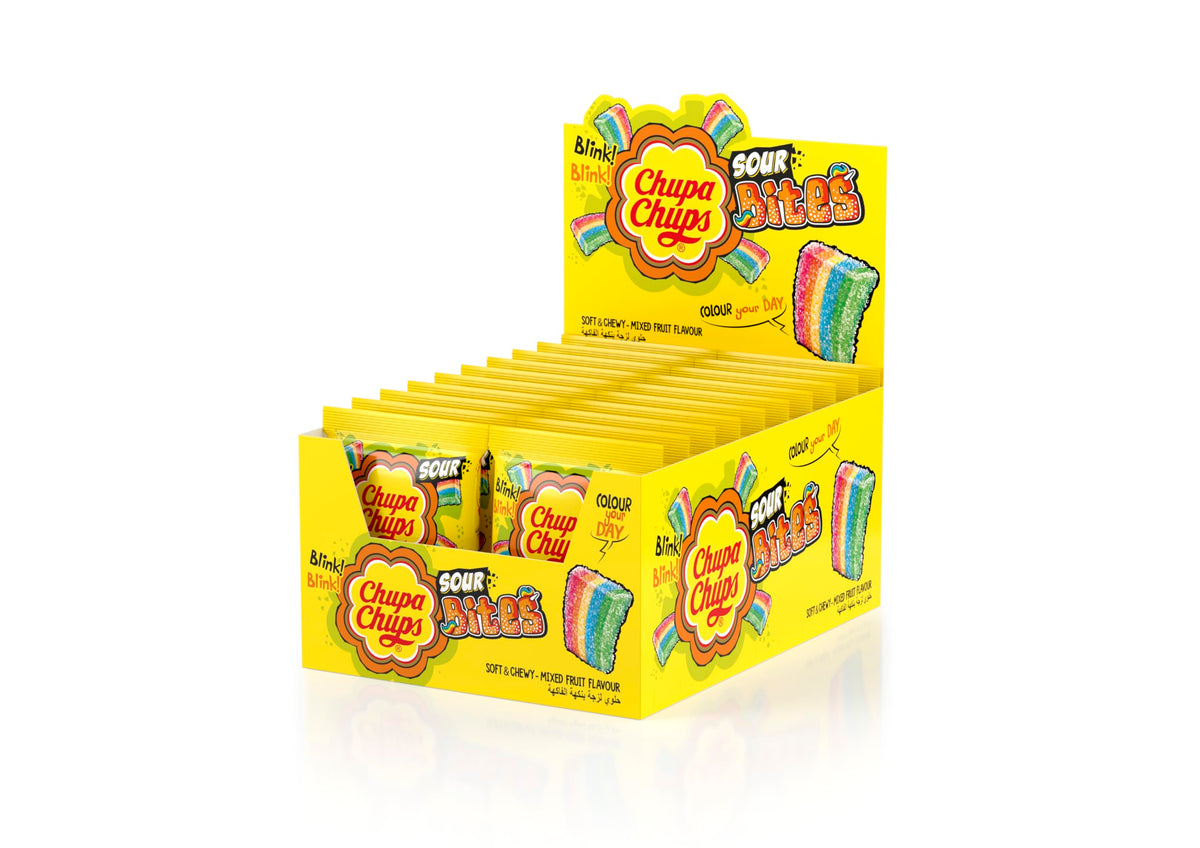 Chupa Chups Sour Bites Jelly Candy - 24 gm (Pack Of 20)