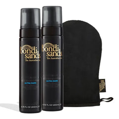 Bondi Sands Ultra Dark Self Tanning Foam Value Kit | Includes 2 Lightweight Sunless Tan Foams + 1 Application Mitt for a Flawless Finish