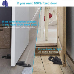 Royal Apex Door Stopper Wedges Mouse Design Guard Baby Safety Protector Non-Slip Door Buffers for Kids Safety Guard Finger Protect for Home and Office, Interior Bathroom, Kitchen, Doors (BLACK 2PCS)