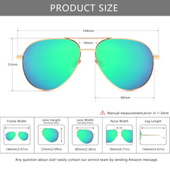 SUNGAIT Vintage Round Sunglasses for Women Men and Lightweight Oversized Aviator Sunglasses