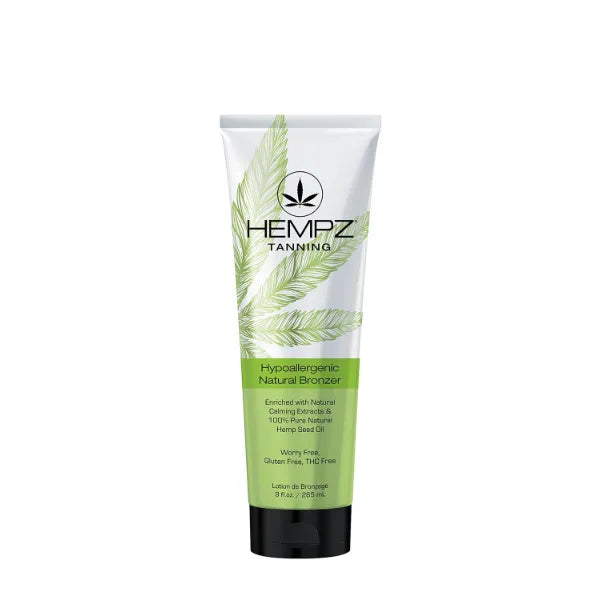 Hempz Hypoallergenic Natural Bronzer - Herbal Moisturizing Self-Tanning Lotion for Tanning Beds, Beach, Sun 9 Fl Oz