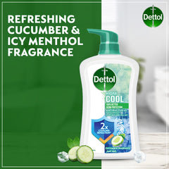 Dettol Hydra Cool Showergel & Bodywash, Cucumber & Icy Menthol Fragrance for Effective Germ Protection & Personal Hygiene, 700ml (Packaging may vary)