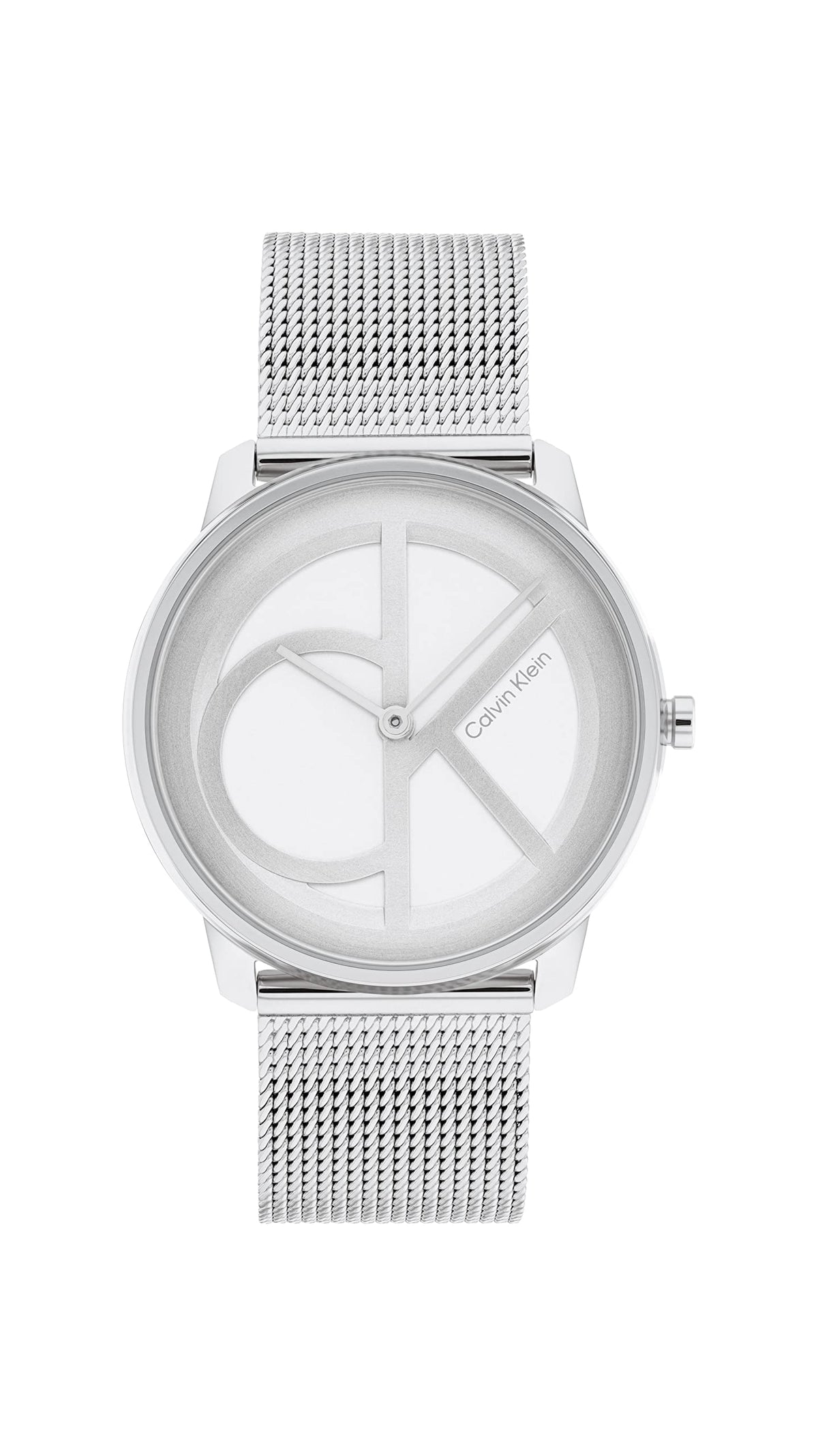 Calvin Klein CK ICONIC Unisex Watch, Analog - Silver White