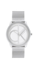 Calvin Klein CK ICONIC Unisex Watch, Analog - Silver White