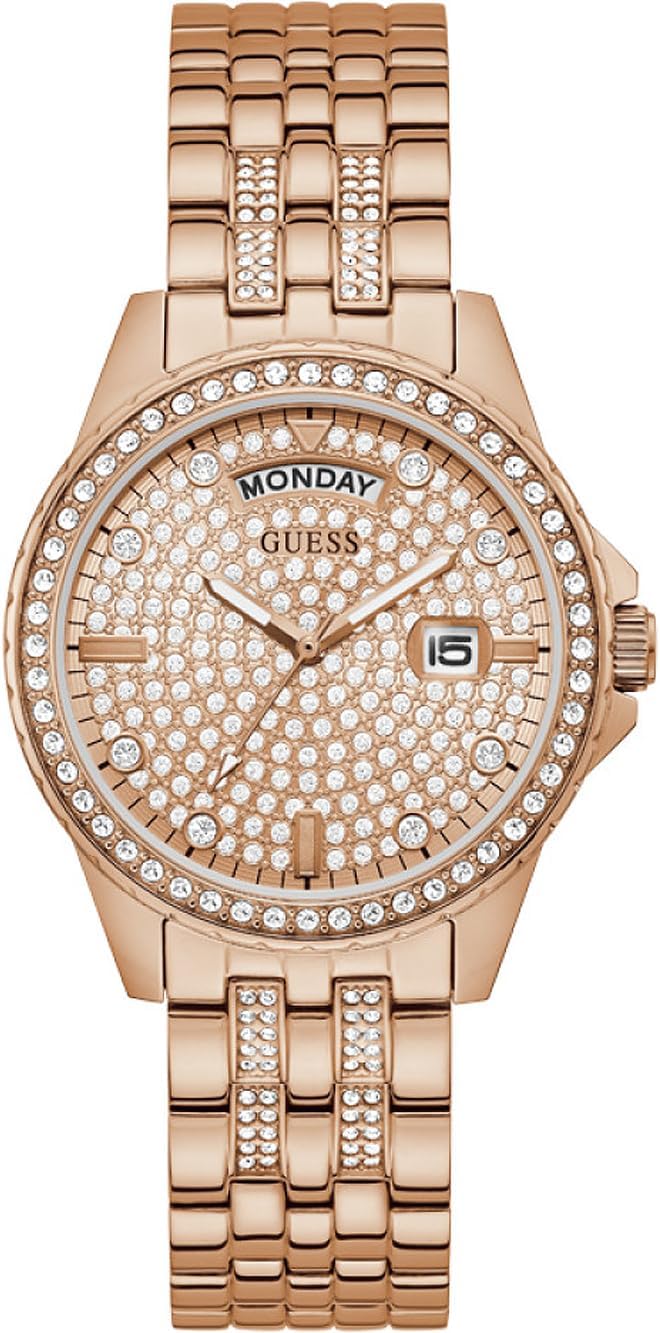 Guess Women Analogue Quartz Watch with Stainless Steel Strap GW0254L3