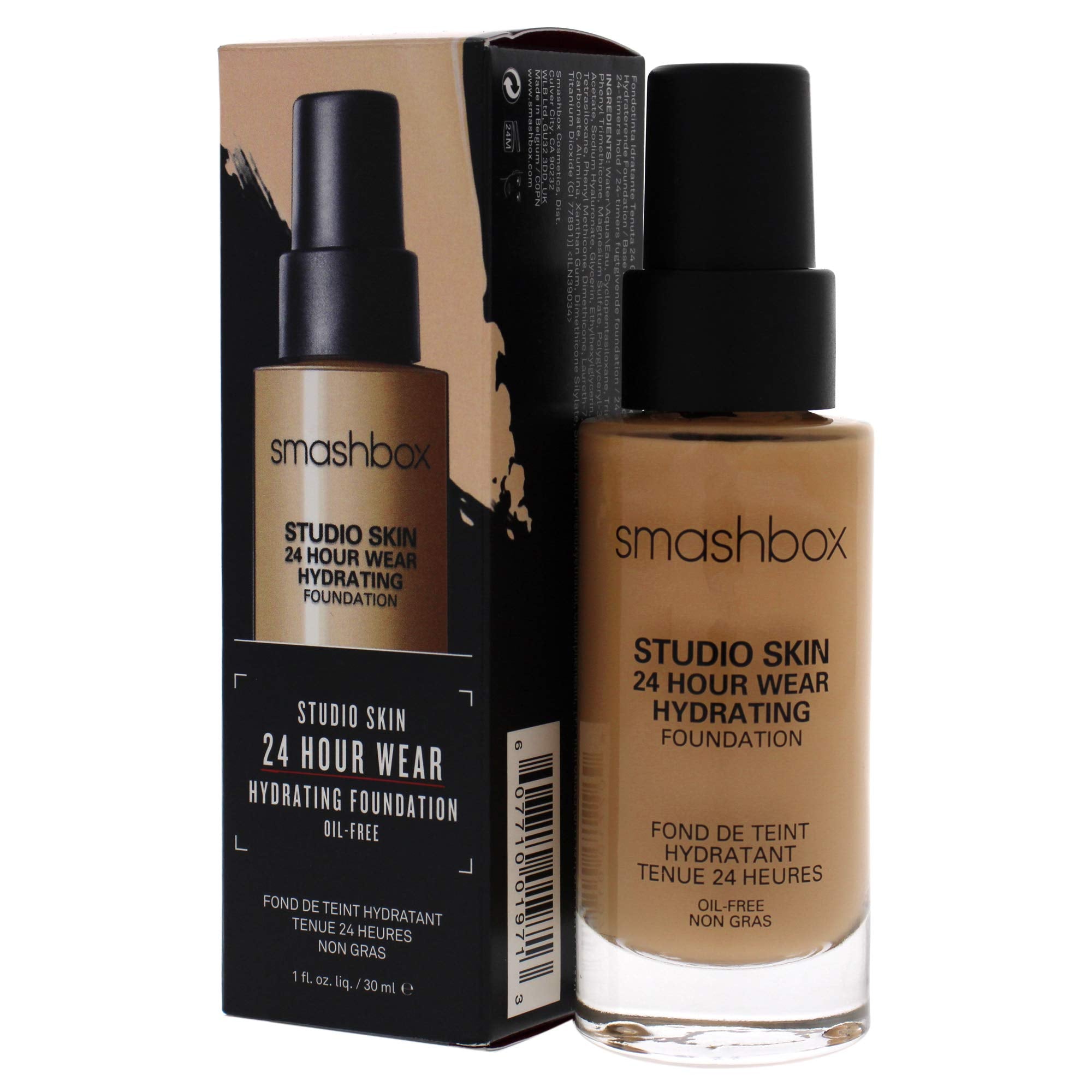 Smashbox Studio Skin 24 Hour Wear Hydrating Foundation - 2.1 Light With Warm-Peachy Undertone for Women 1 oz Foundation