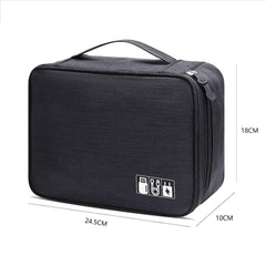 COOLBABY Electronic Accessory Bag Travel Cable Organizer Universal Waterproof Portable Cable Organizer for Adapter Memory Cards USB Cable Organizer, Large