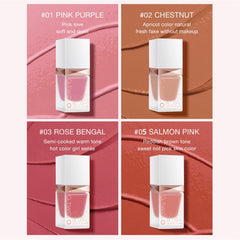 NOVOLAN Liquid Blush 15ml Cream Blush Wet Makeup Sweet Cheeks Blush Matte Pot Blusher, Natural Color Liquid Blush Long-Lasting Matte Silky Delicate Rouge Beauty Makeup (#02)
