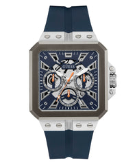 GUESS Men's 42mm Watch - Black Strap Black Dial Gold Tone Case