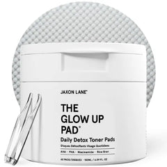 JAXON LANE Glow Up Rice Toner Pads – Korean Daily Exfoliating Face Pads with AHA, PHA & Niacinamide – Centella Brightening Toner for Men’s Skincare, Acne, Pores & Radiance (60 Pads)