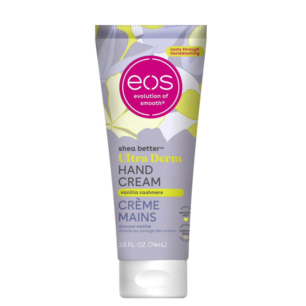 EOS Shea Better Hand Cream - Vanilla Cashmere Hand Lotion | Instant Hydration + Lasting Protection | 2.5 oz
