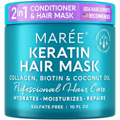 MAREE Hair Mask for Damaged Hair - Keratin Treatment Conditioner - Extremely Deep Conditioning Mask, Hydrating & Repairing, Keratina Mascarilla Para el Cabello