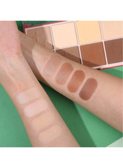 UCANBE 8-Color Blush & Contour Palette - Versatile Face Sculpting, Highly Pigmented Matte, Smooth Natural Finish, Long-Lasting Bronzer & Blush Powder. (Contour Palette, STUB083-03)