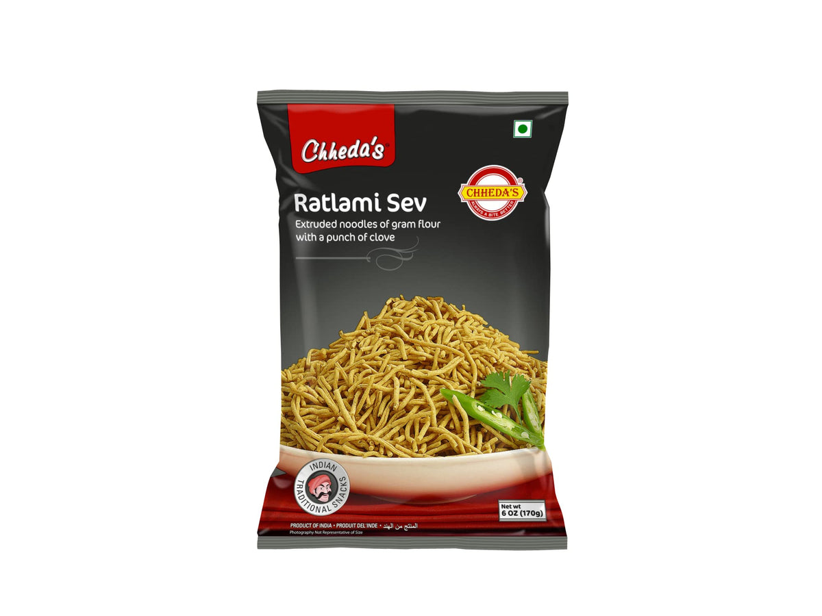 Chheda's Ratlami Sev| Spicy & Crispy Snack | Authentic Namkeen Traditional Tea-Time Snack | 100% Vegetarian - 170g