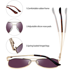 Joopin Sunglasses for Men Women, Polarized Classic Sunglasses Lightweight Metal Frame UV400 Protection