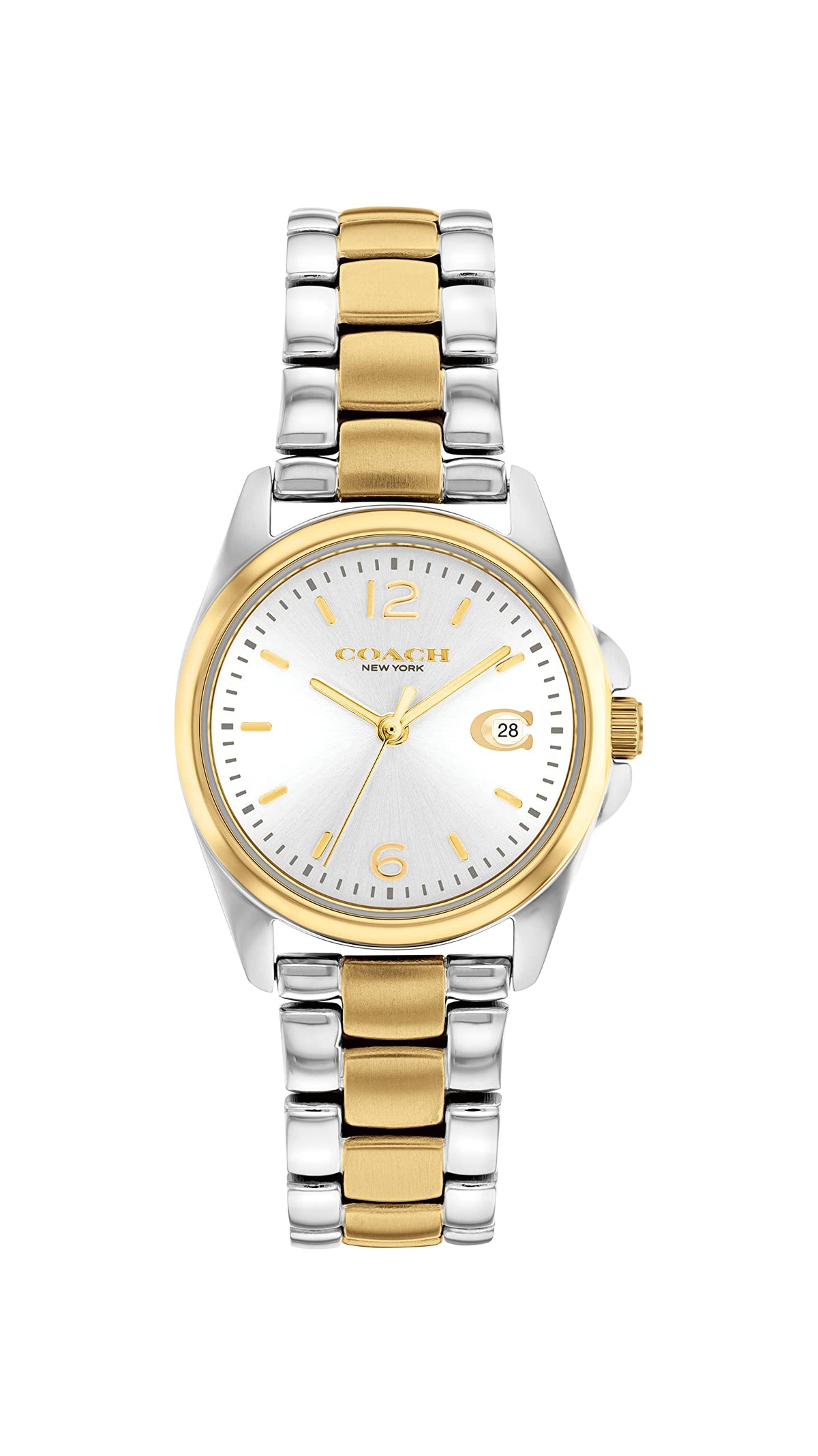 Coach GREYSON Men's Watch, Analog-Silver / Gold / White