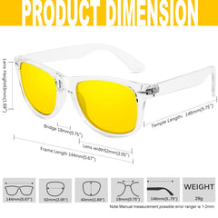KANASTAL Polarized Sunglasses Men, Fashion Square Sun Glasses Women, Classic Shades for Womens, Driving Fishing Outdoor 100% UV400 Protection