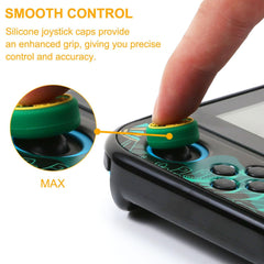 X spring Switch Thumb Grip Caps, 4 Pcs Silicone Joystick Grips Button Covers, Sweat Resistant Thumb Grip Caps, Joystick Cap for Nintendo Switch, Switch Oled, Switch Lite Limited Edition (Yellow+Green)