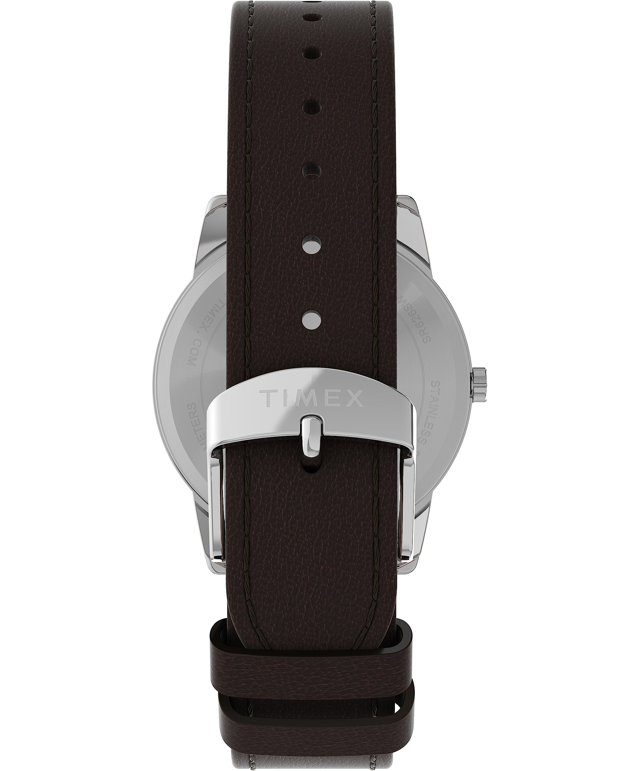 Timex Men's Easy Reader 35mm Watch – Gold-Tone Case White Dial with Gold-Tone Tapered Expansion Band - Brown