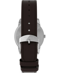 Timex Men's Easy Reader 35mm Watch – Gold-Tone Case White Dial with Gold-Tone Tapered Expansion Band - Brown