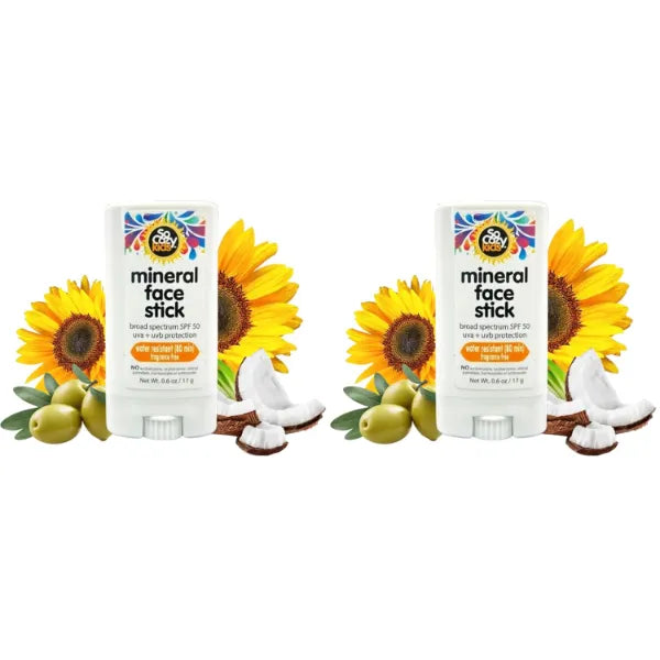 So Cozy Sunscreen Stick, Kids SPF 50 Mineral Sunscreen for Face & Body, 0.6 oz, Water Resistant Sun Protection, Broad Spectrum UVA + UVB Gentle Sun Block Stick (Pack of 2)