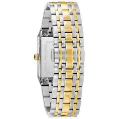 Bulova Men's Modern Quadra Stainless Steel 3-Hand Quartz Watch, Diamond Dial