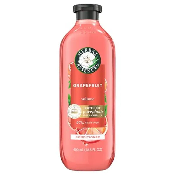 Herbal Essences Grapefruit Volumizing Conditioner, 13.5 Fl Oz, with Certified Camellia Oil and Aloe Vera, For All Hair Types, Especially Fine Hair