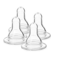 Evenflo CustomFlow Classic Silicone Nipples, Medium Flow (3-6 months) 4 ea
