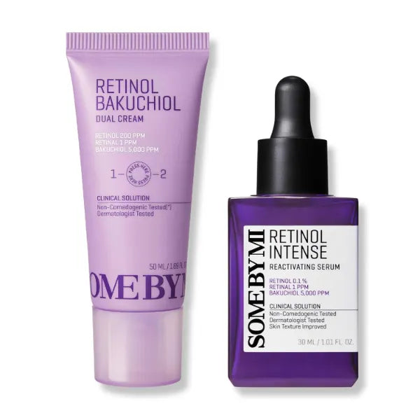 SOME BY MI Retinol Intense Reactivating Serum & Retinol Bakuchiol Dual Cream