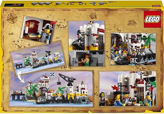 LEGO Icons Eldorado Fortress Classic Set for Adults to Build, Iconic Pirates Model Kit with Pirate Ship and 8 Minifigures, Nostalgic Gift for Men, Women, Him or Her from the 1980s Theme 10320