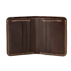 Ancicraft Wallets For Men Leather Bifold Handmade Vintage Dark Brown Gift