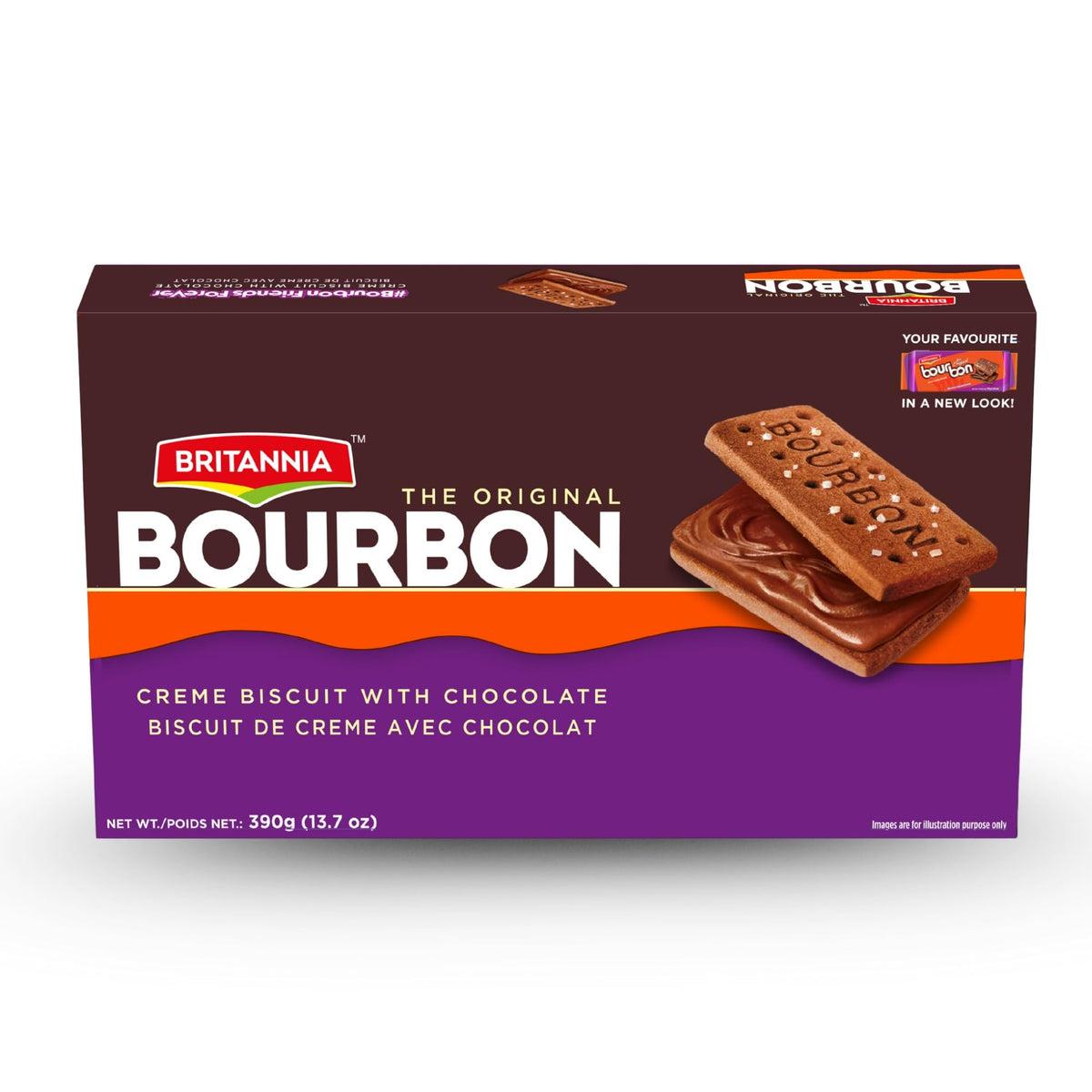 Britannia Bourbon Chocolate Flavoured Cream Biscuits - 400g
