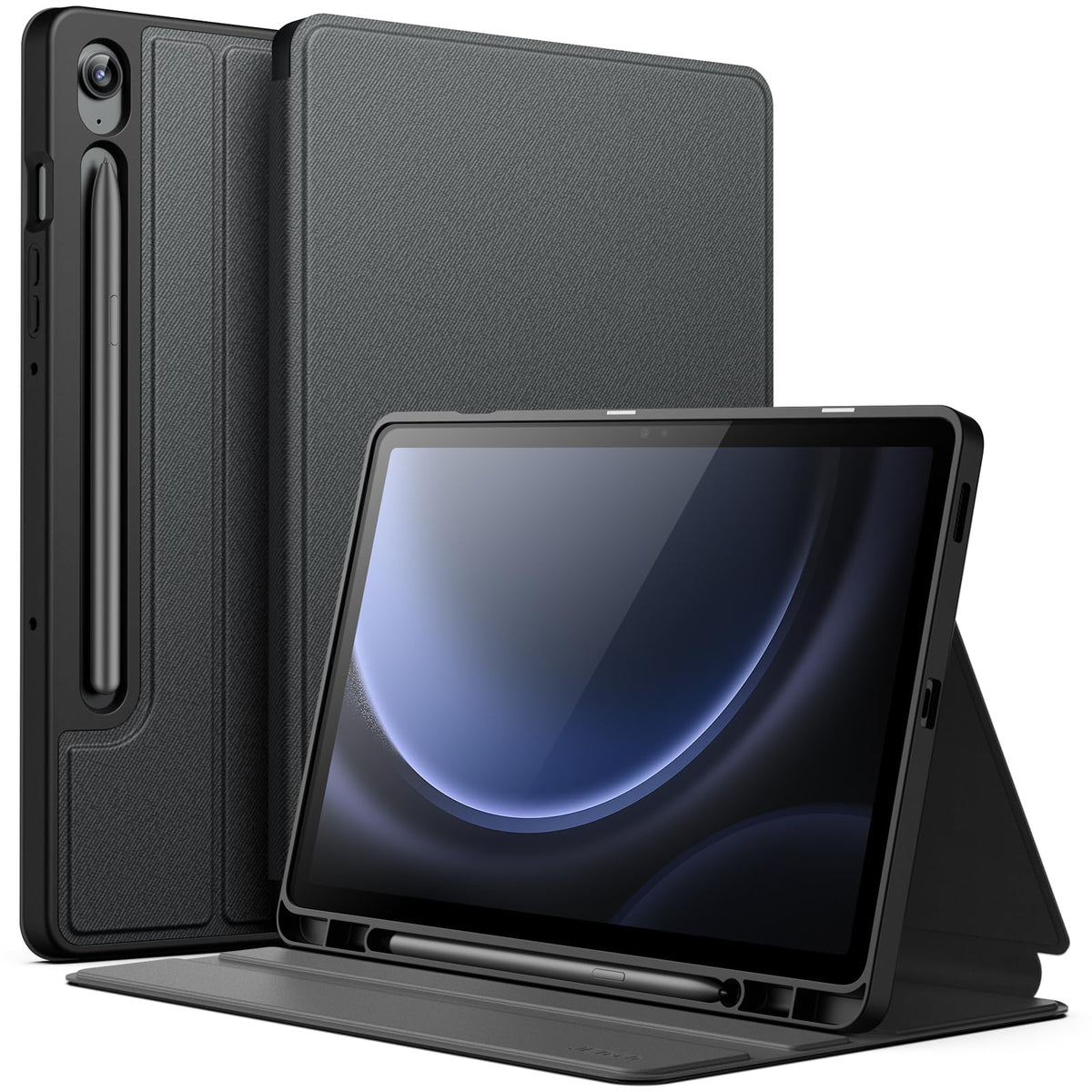 JETech Case for Samsung Galaxy Tab S10 Lite / S10 FE 10.9-Inch with S Pen Holder, Slim Folio Stand Protective Tablet Cover, Multi-Angle Viewing (Black)