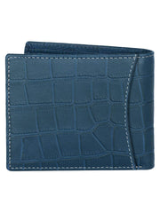 WildHorn® RFID Protected Genuine Leather Wallet & Gift Combo for Men - Blue