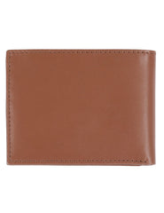 Steve madden Leather Rfid Blocking Wallet With Extra Capacity Id Window - Cognac