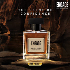 Engage Amber Hues Perfume For Men, Long Lasting, Ambery And Fruity, Ideal For Special Occasions, For Men, Tester Free, 100Ml
