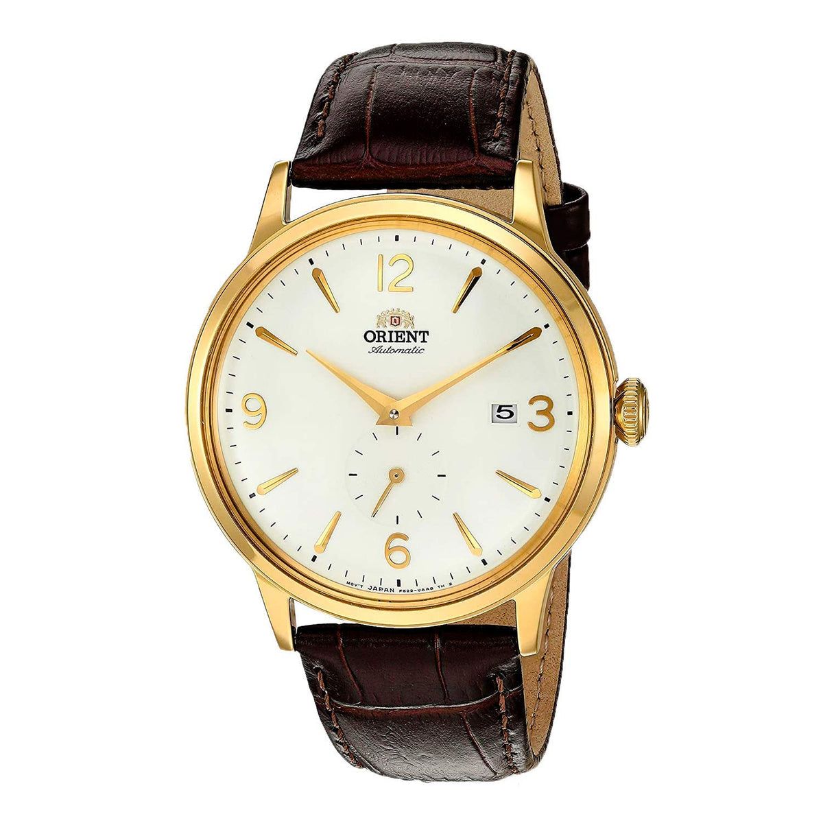 Orient Men's "Bambino Small Seconds" Japanese-Automatic Watch with Leather Strap, 21 mm