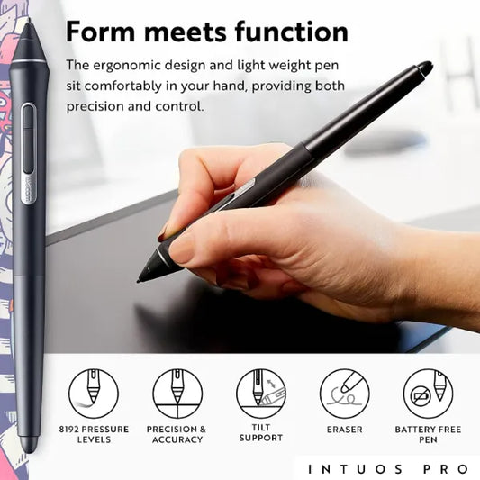 Wacom Intuos Pro Drawing Tablet, Large 16.8" x 11.2" Wireless Graphics Art Tablet (PTH860) - Black