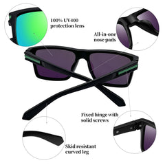 Joopin Sunglasses for Men Women, Polarized Vintage Square Sun Glasses Lightweight TR90 Frame UV400 Protection