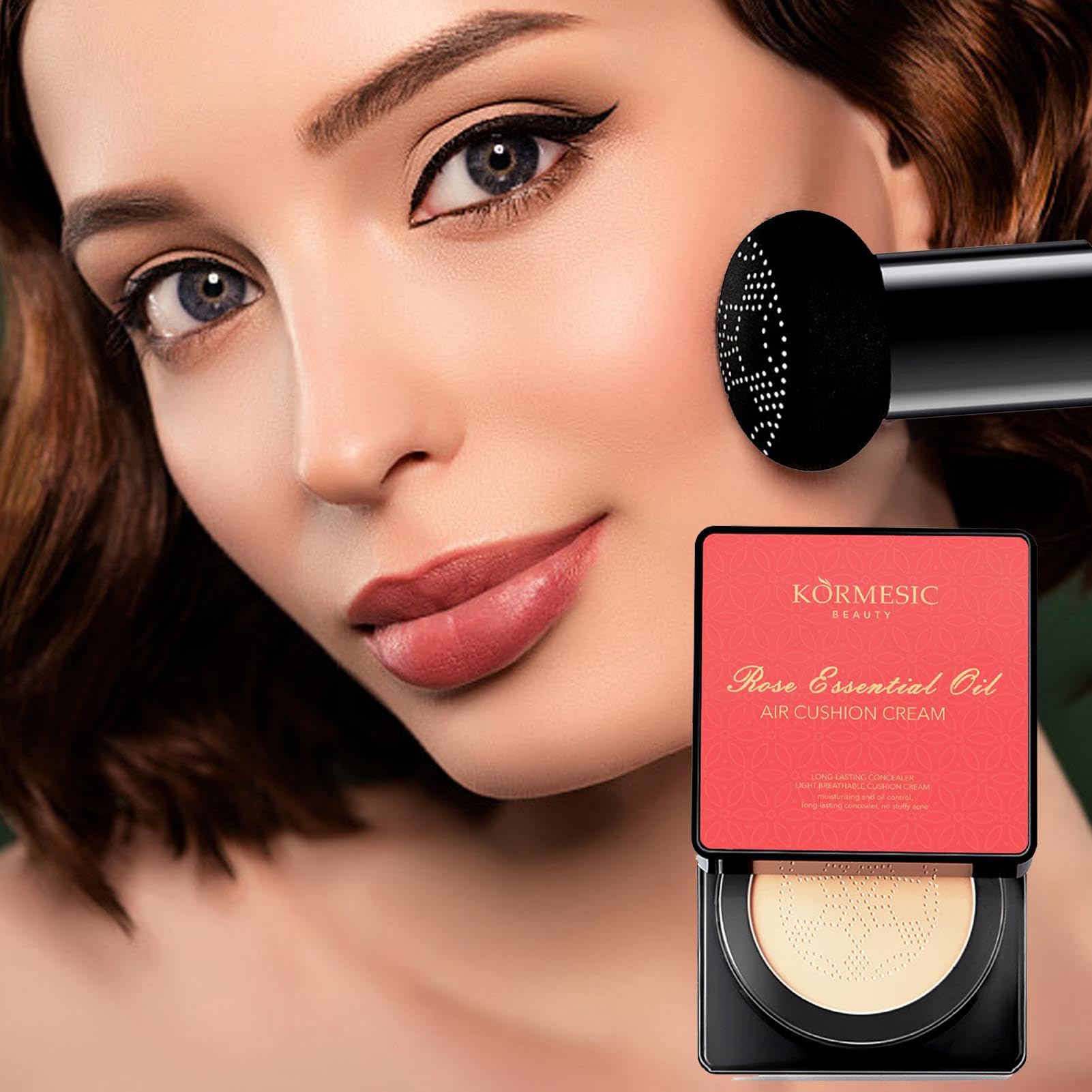 Foundation Cushion,Air Cushion BB Cream - Mushroom Cushion Moisturizing, Hydrating, Covering Blemishes For Wedding, Party, Great Gifts For Birthday Gifts