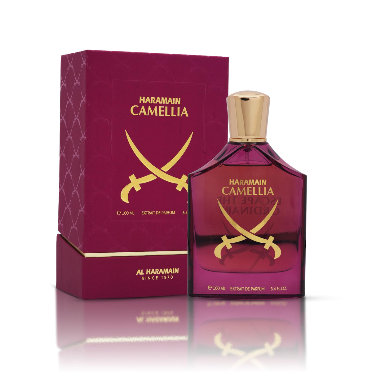 Al Haramain Camellia Extrait de Parfum 100ml – Long Lasting Arabic Fragrances Luxury Unisex Perfume with Black Cherry, Saffron, Floral Musk & Amber Notes
