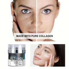 KASTWAVE Retinol Cream for Face, Day and Night Face Lotion with Hyaluronic Acid, Collagen, Face Moisturizer for Firm Skin, Fade Wrinkles, Anti Aging Face Cream for Women, Men, 50 ML
