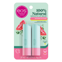 EOS 100% Natural Lip Balm, Watermelon Frosé, All-Day Moisture, Lip Care, 0.14 oz, 2-Pack