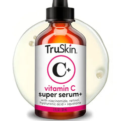 TruSkin Vitamin C Super Serum for Face - Five Skin Benefits in One Serum with Vitamin C, Retinol, Niacinamide, Hyaluronic Acid & Squalane - Brighten, Firm & Smooth the Look of Skin