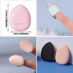 SALOCY Finger Puff, 25 Pcs Finger Powder Puff Mini Makeup Sponge Puff for Foundation Concealer Cosmetic Beauty Makeup Tools