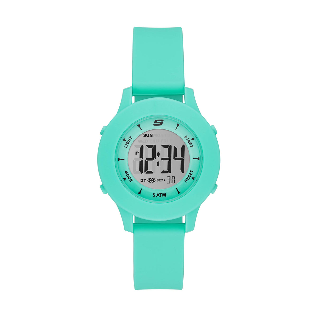 Skechers Rosencrans Silicone Digital Watch for Women - Green