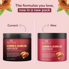 Botanic Hearth Almond & Jojoba Oil Hair Mask | For Dry & Damaged Hair | Deep Conditioning & Moisturizing Treatment | Color Safe | For Men & Women | 8 oz